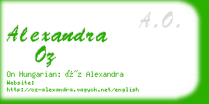 alexandra oz business card